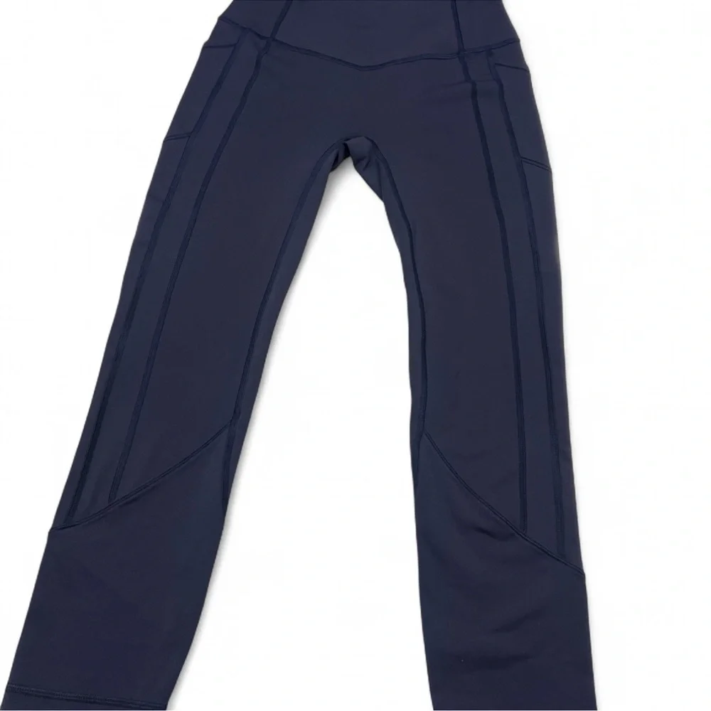 LIKE NEW -Lululemon All The Right Places Crop II Deep Indigo - Picture 14 of 15